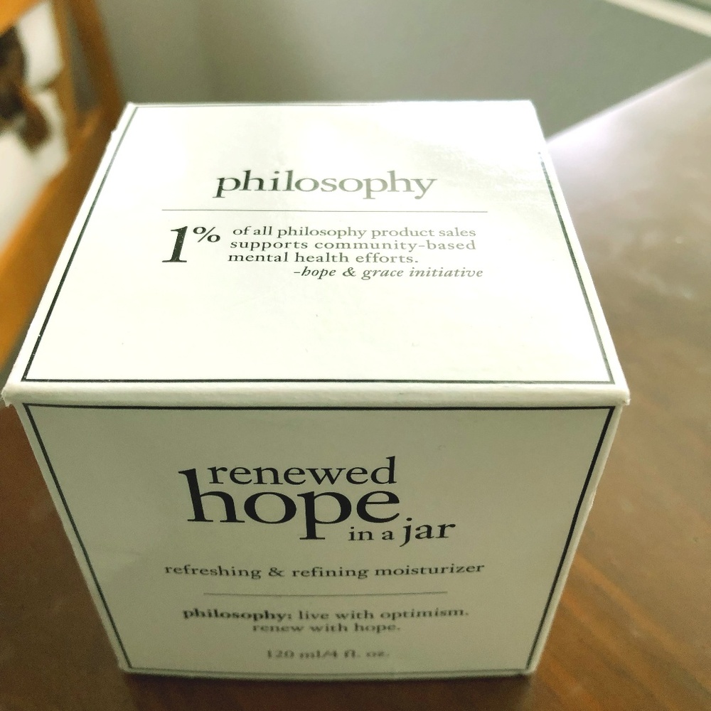 NEW Philosophy renewed hope in a jar